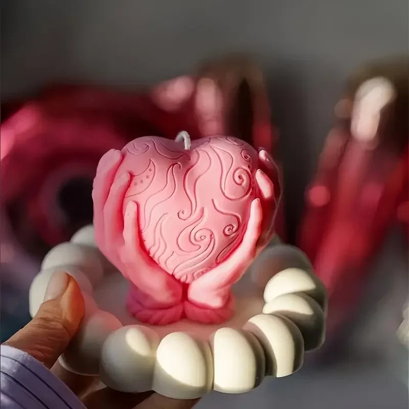 1PC Pink Heart Shape Silicone  - Soap Making Recipes บทวิจารณ์และราคา