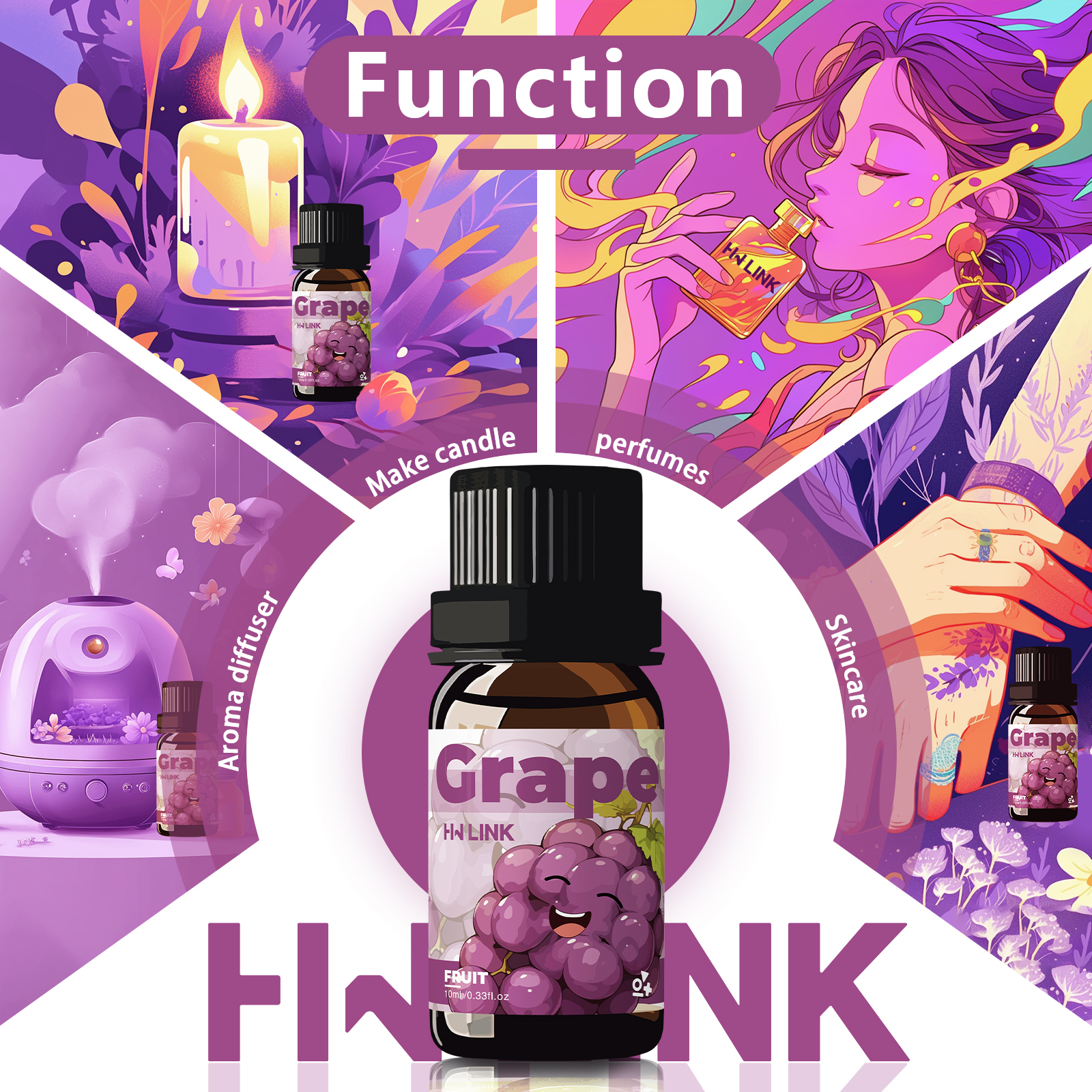 Grape Essential Oil 10ml Perfu - Soap Making Oils บทวิจารณ์และราคา