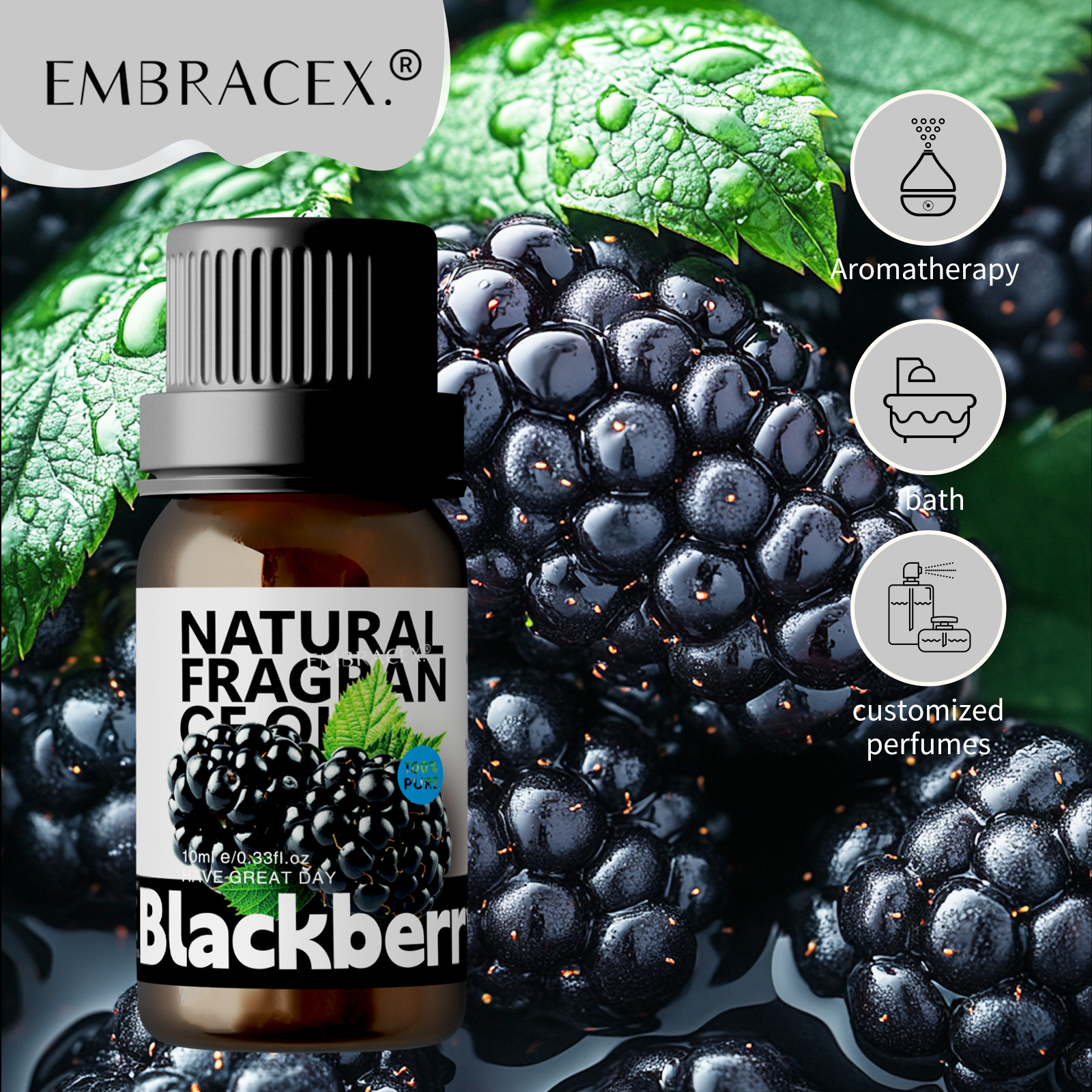 10ml Blackberry Essential Oils - Soap Making Oils บทวิจารณ์และราคา