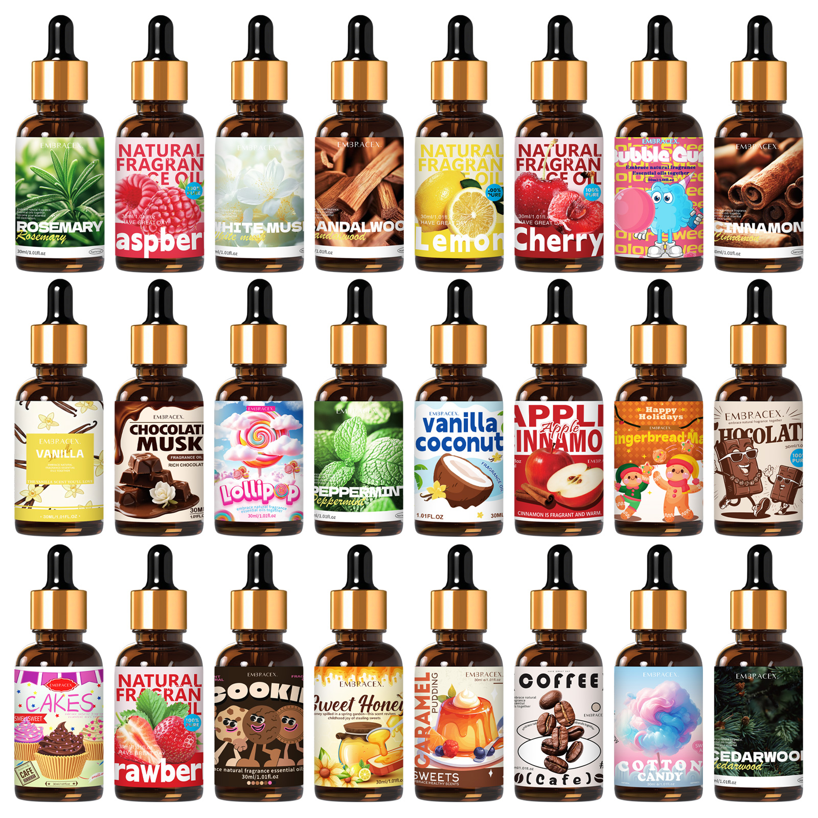 27 type 30ml Essential Oil Lon - Soap Making Oils บทวิจารณ์และราคา