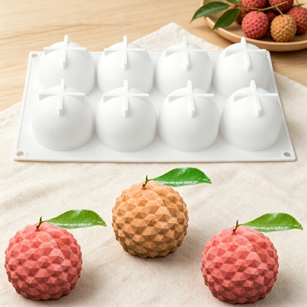8‑Cavity Lychee Silicone Mold  - Soap Making Oven บทวิจารณ์และราคา