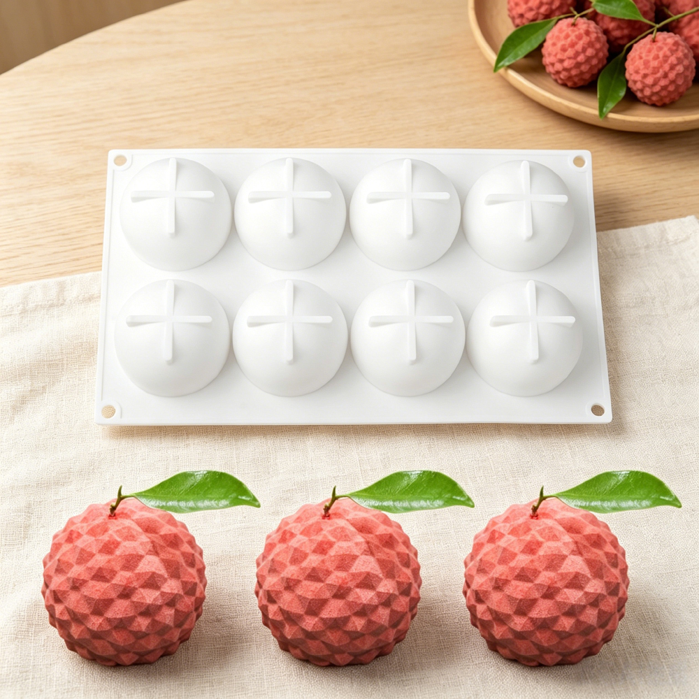 8‑Cavity Lychee Silicone Mold  - Soap Making Oven บทวิจารณ์และราคา