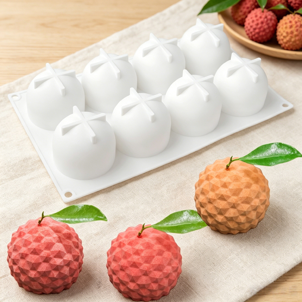 8‑Cavity Lychee Silicone Mold  - Soap Making Oven บทวิจารณ์และราคา