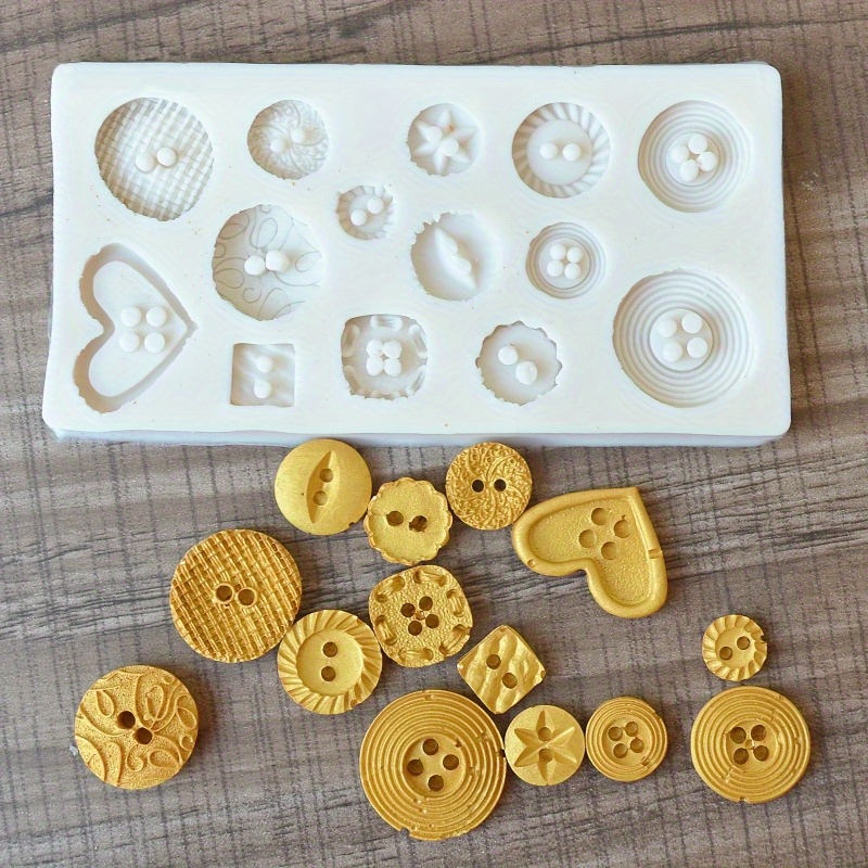 Buttons Shape Silicone Mold Si - Soap Making Oven บทวิจารณ์และราคา