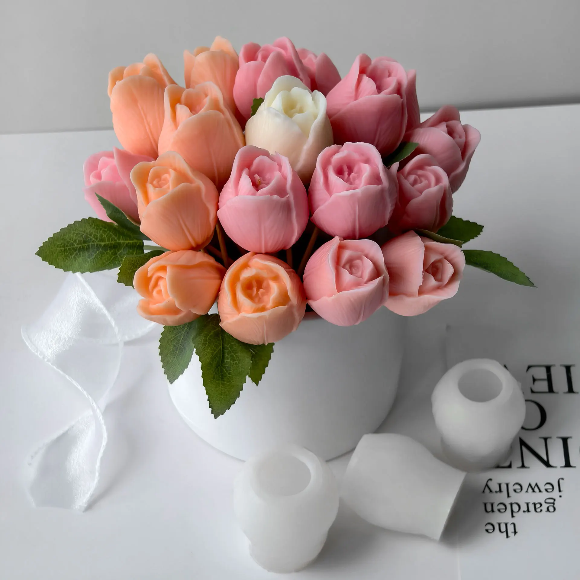New Tulip Aroma Candle Silicon - Soap Making Recipes บทวิจารณ์และราคา