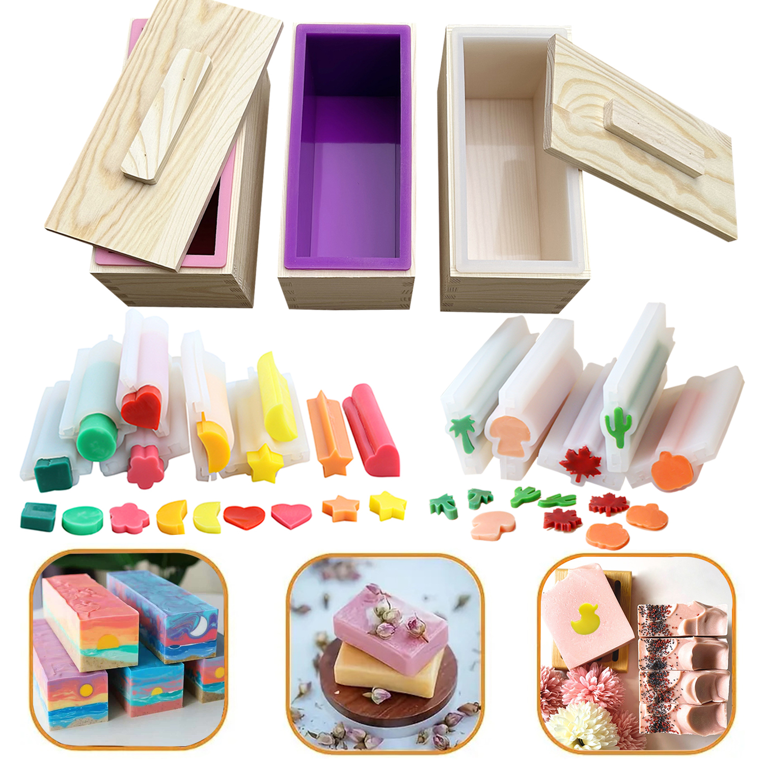 Rectangle Wooden Box Soap Mold - Soap Making Book บทวิจารณ์และราคา