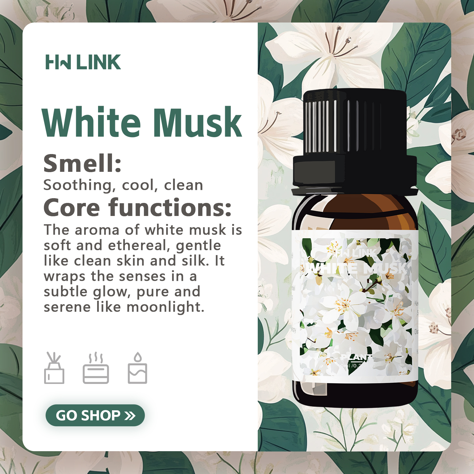 White Musk Essential Oils 10ml - Soap Making Oils บทวิจารณ์และราคา