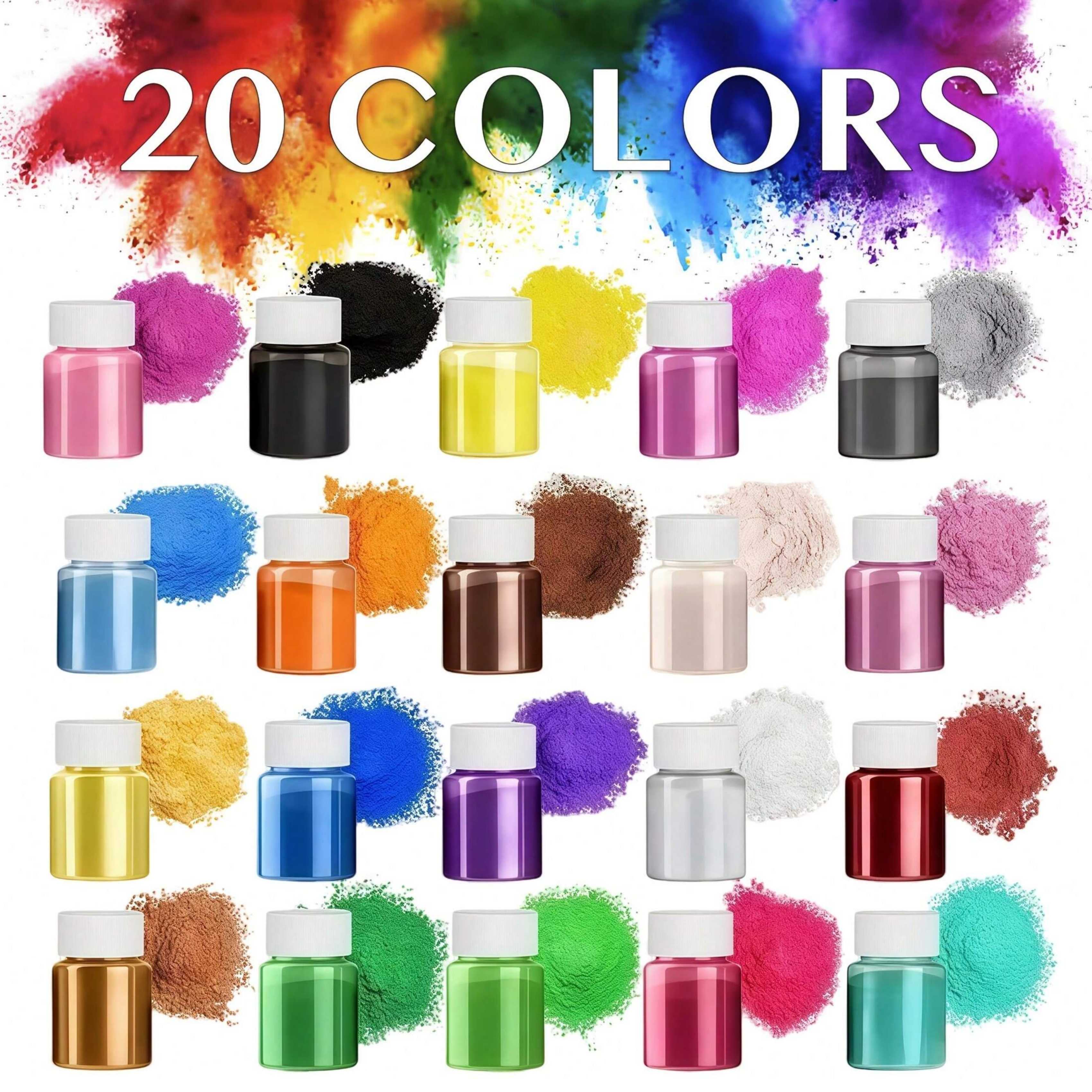 20 Colors, 20ml Pack, Epoxy Re - Soap Making Book บทวิจารณ์และราคา