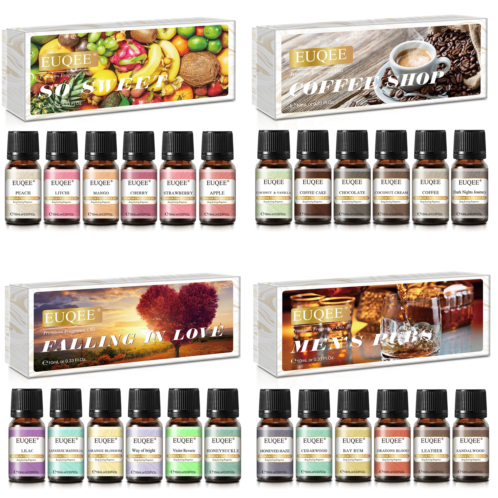 EUQEE 6pcs Fragrance Oils Set  - Soap Making Book บทวิจารณ์และราคา