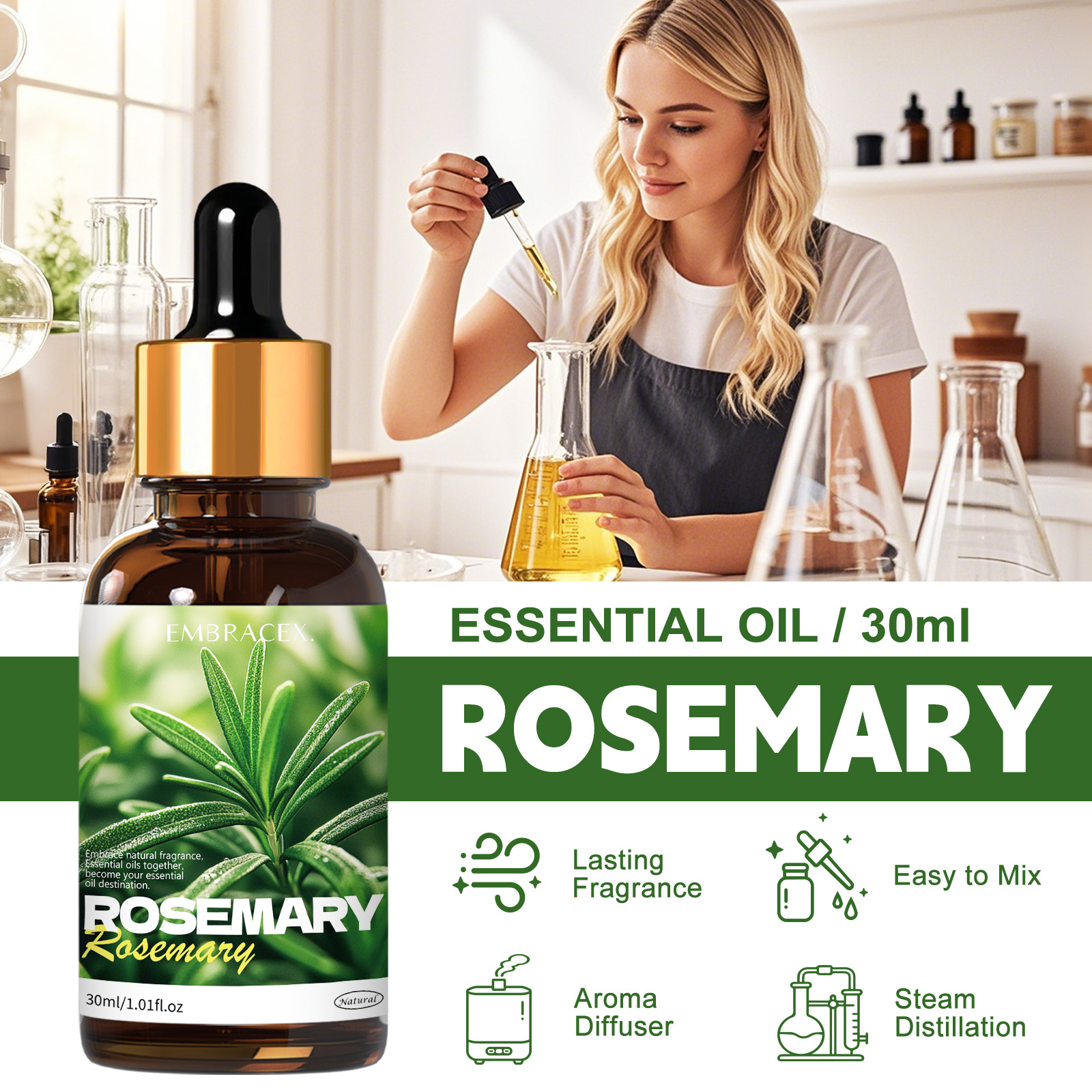 30ml Rosemary Natural Plant Es - Soap Making Friends บทวิจารณ์และราคา
