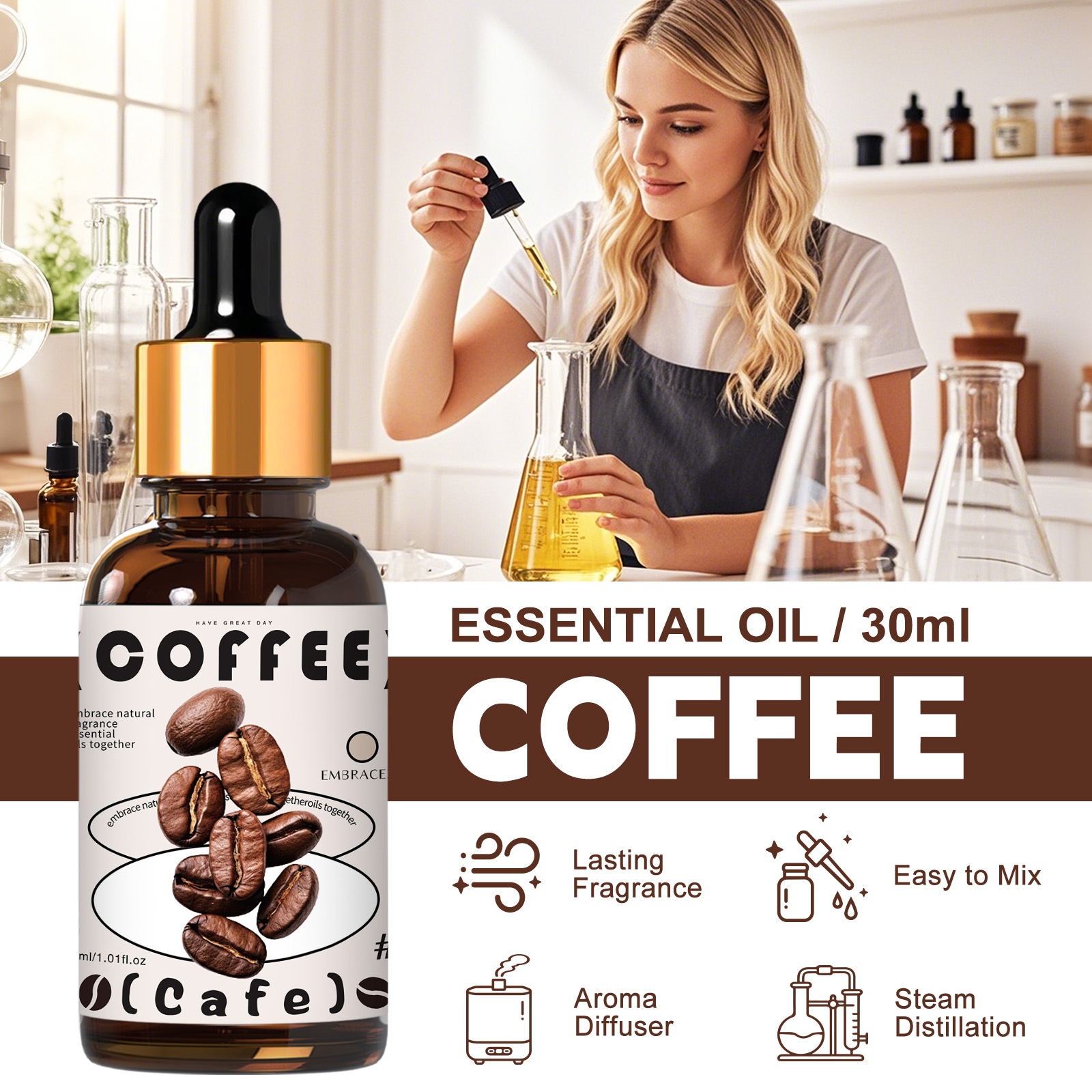 30ml Coffee Essential Oil  For - Soap Making Friends บทวิจารณ์และราคา