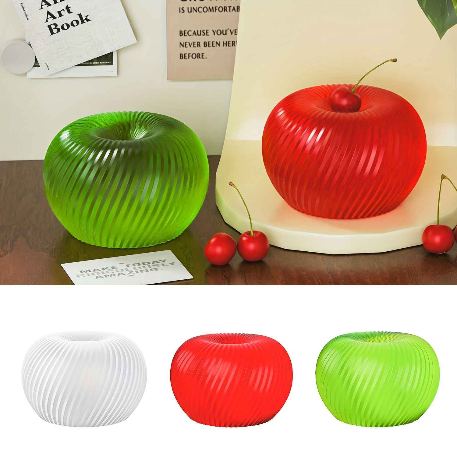 A trendy red apple silicone mo - Soap Making Oven บทวิจารณ์และราคา