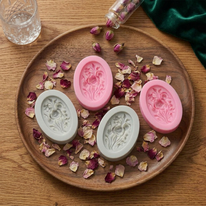 4 Silicone mold with flower sh - Soap Making Oven บทวิจารณ์และราคา