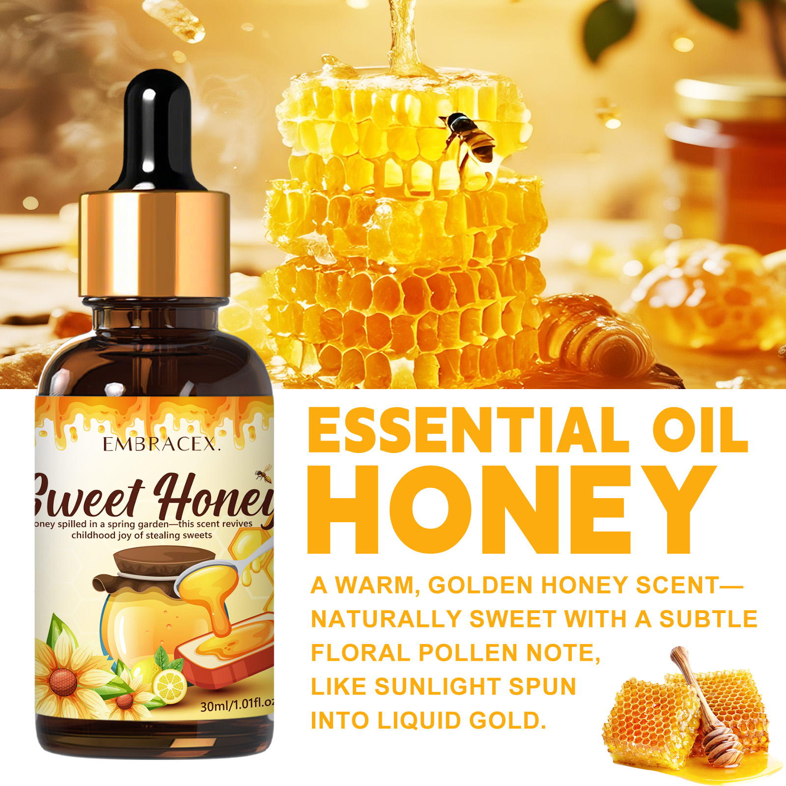 30ml Honey Essential Oil Food  - Soap Making Friends บทวิจารณ์และราคา